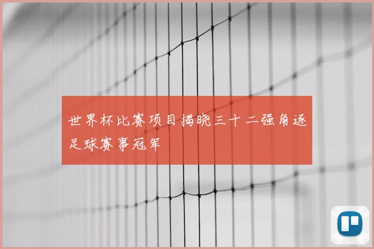 世界杯比赛项目揭晓三十二强角逐足球赛事冠军